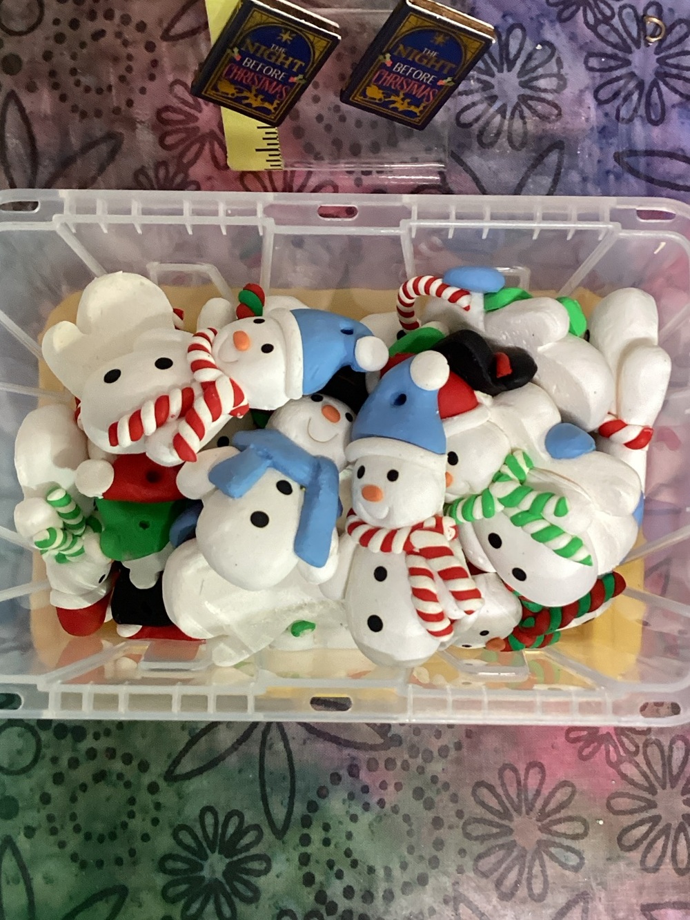 Snowman earrings